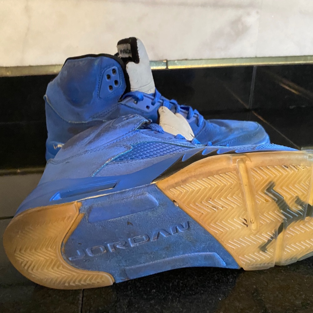 Air Jordan 5 Blue Suede Size 10